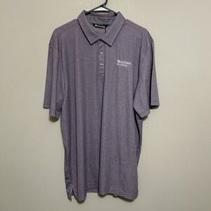 Travis Mathew Mens Golf Polo Shirt XXL Purple Westlake Pipe Fittings Stretch Top